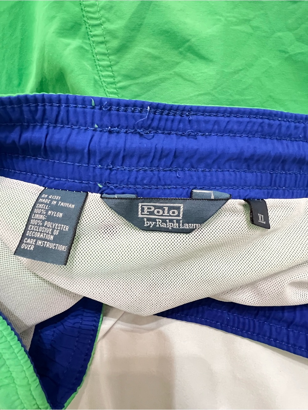 Polo by Ralph Lauren Green Swim Trunks Preppy Size XL - Picture 9 of 15